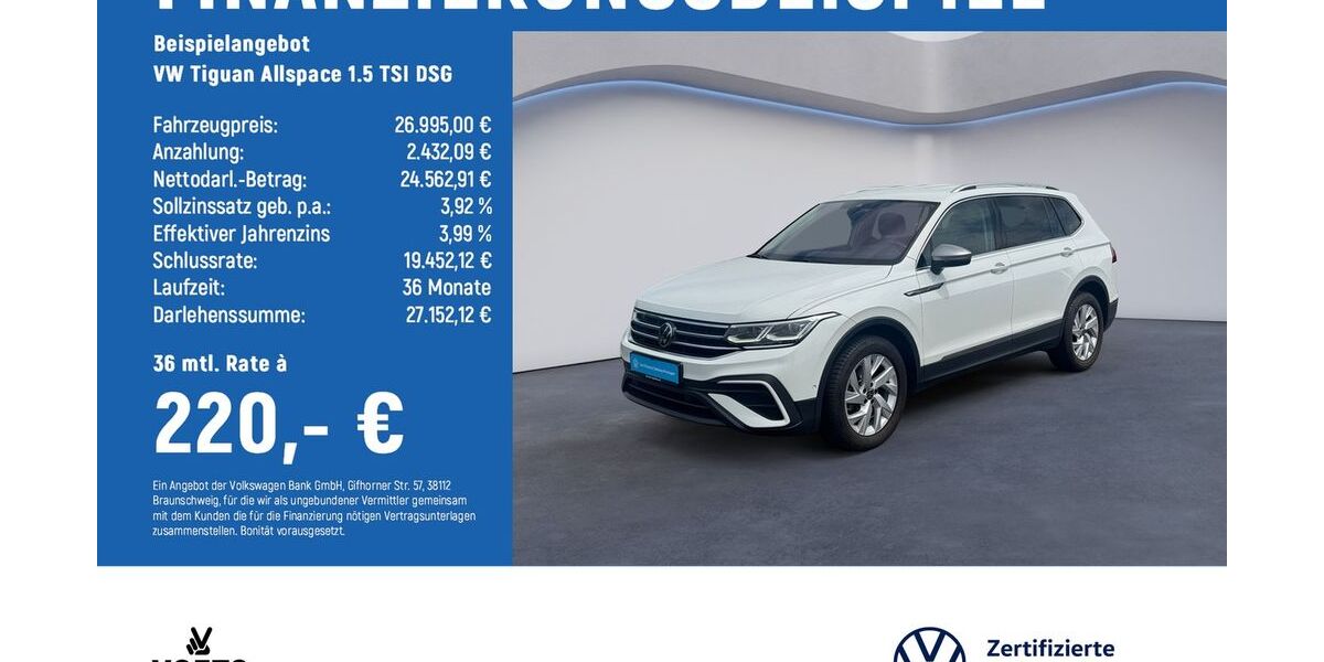 VW Tiguan Allspace 65.980 km 26.995 &euro; Magdeburg 39114